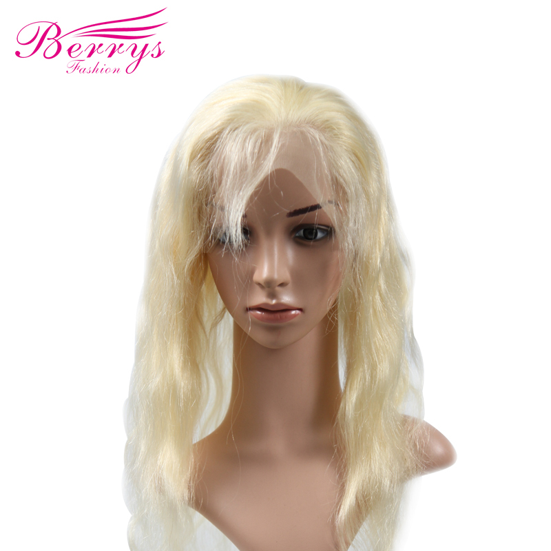 New Arrival Berrys Fashion Hair Body Wave Blonde 613 360 （22*4）Frontal with Transparent Lace and Natural Hair Line