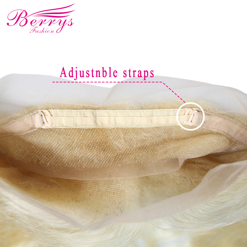 New Arrival Berrys Fashion Hair Body Wave Blonde 613 360 （22*4）Frontal with Transparent Lace and Natural Hair Line