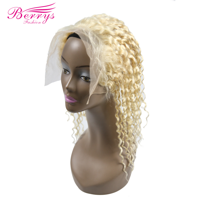 Top Quality Deep Wave Blonde 13*6 Lace Frontal with Natural Hairline and Bleached Knots