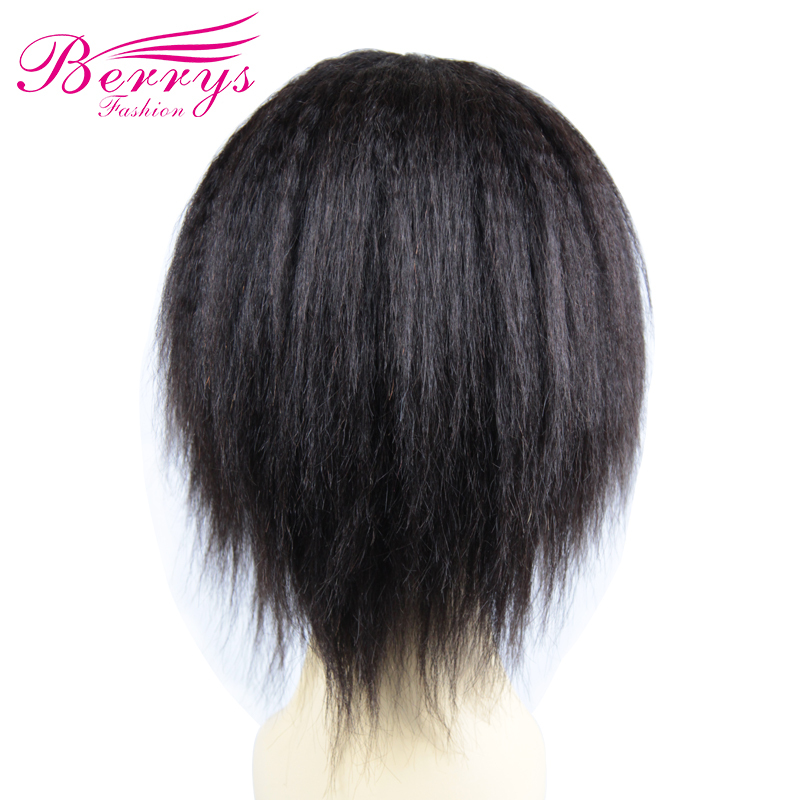 New Arrival 100% Virgin Human Hair Kinky Straight 4*4 Lace Closure Wig Berrys Fashion Hair
