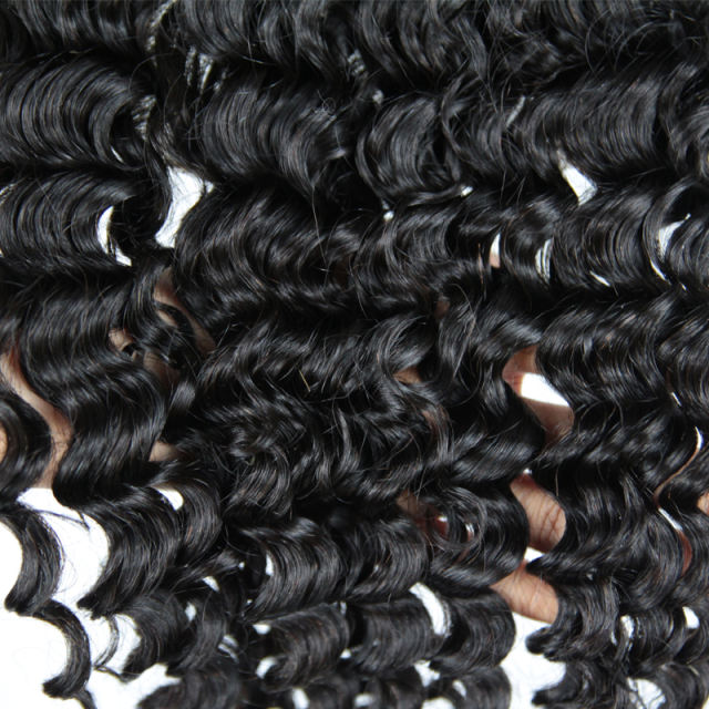 7*7&quot; Lace Closure Deep Wave Brazilian Virgin Hair Free Part Prepluncked Closure Unprocessed Human Hair Extensions Berrys Fashion