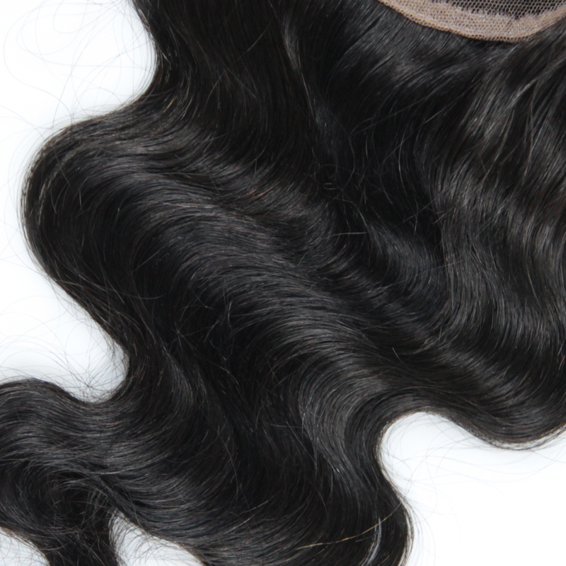 [Berrys Fashion] Lace Closure Body Wave Bleached Knots 4*6 Lace Unprocessed Virgin Human Hair Free Part Brazilian Body Closure