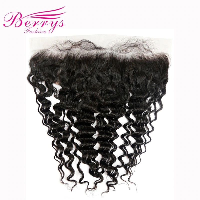 Transparent Frontal 13*4 100% Virgin Hair Deep Wave Top Lace Frontal Berrys Fashion Hair