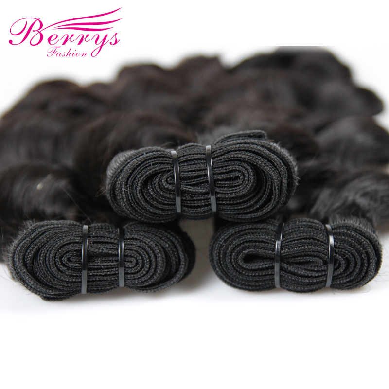 Brazilian Loose Wave Hair 3 Bundles Virgin Human Hair 1B Natural Black Color Raw Hair Extension