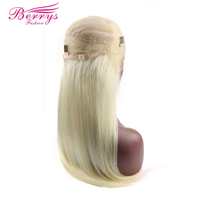 613 Blonde Full Lace Wig Straight Hair, with Transparent Lace and Bleached Knots Berrys Fashion Hair