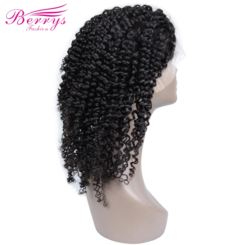 Berrys Fashion Hair 100% Virgin Human Hair Kinky Curly Full Lace Wig 130% Density with Bleached Knots