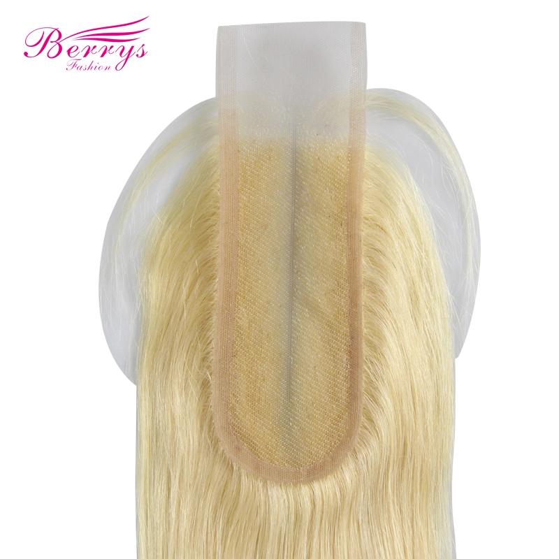 #613 Blonde Straight 2*6 Transparent Lace Closure with 100% Virgin Hair can be Dyed and Bleached