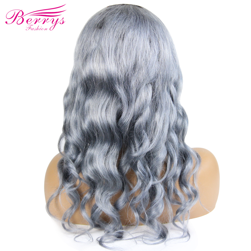 New Arrival Very Popular Body Wave Wig in Summer  1b Grey Color Frontal Lace Wig 130% Density  with Affordable Price 100% Remy Hair