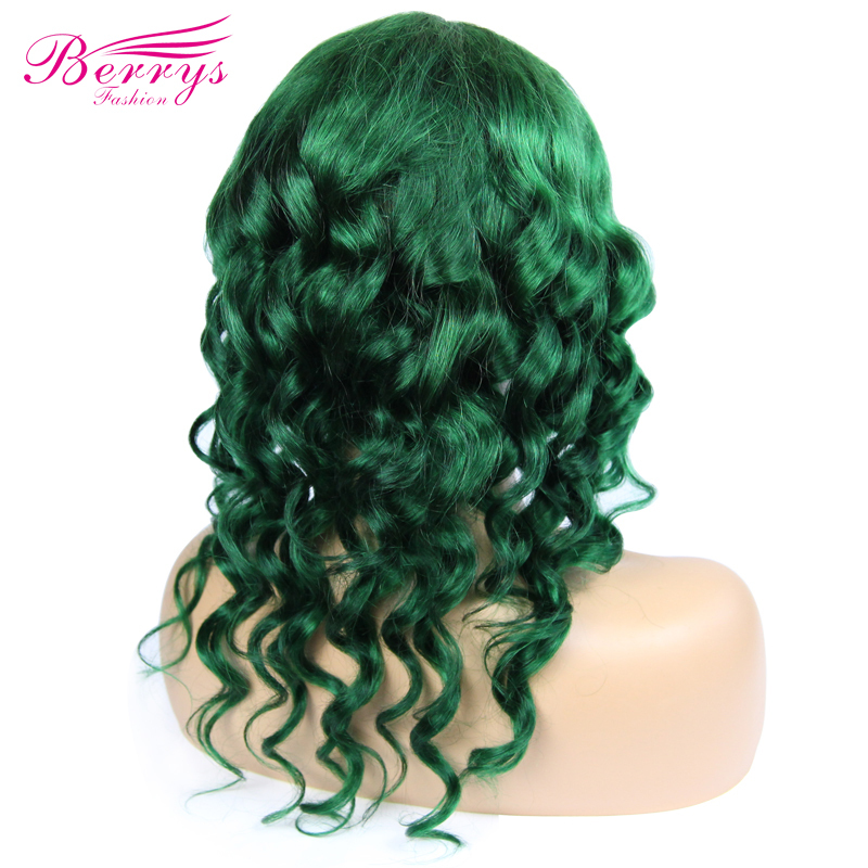New Arrival Very Popular Body Wave Wig in Summer Green Color Frontal Lace Wig 150% Density  with Natural Hair Line and Bleached Knotes