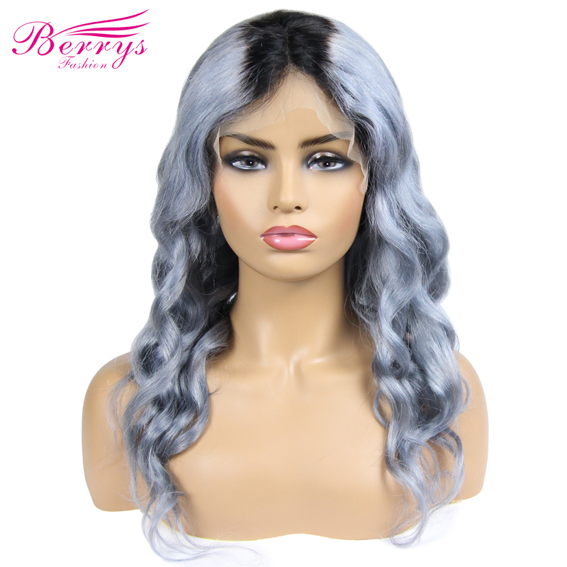 New Arrival Very Popular Body Wave Wig in Summer  1b Grey Color Frontal Lace Wig 130% Density  with Affordable Price 100% Remy Hair