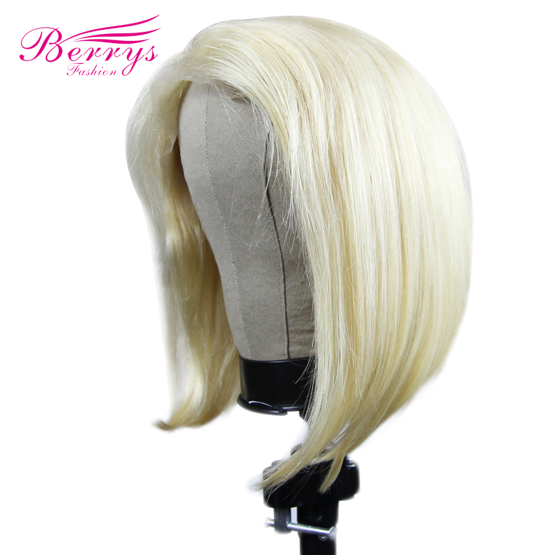 Berrys Fashion Short Bob Lace Front Wig Brazilian Blonde 13x4  Lace Frontal Wigs With Baby Hair For Black Women Berrys Fashion