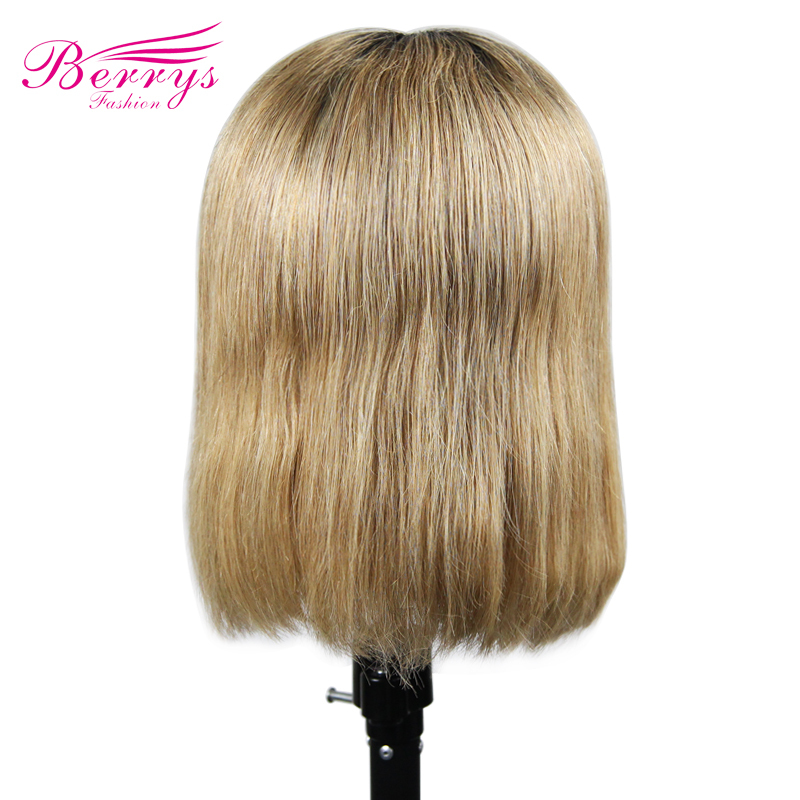 Bob Wig  For 1b/#27 Short Lace Human Hair Wigs For Women Brazilian Straight Remy Human Hair No Smell Lace Front Human Hair Wig 12inch