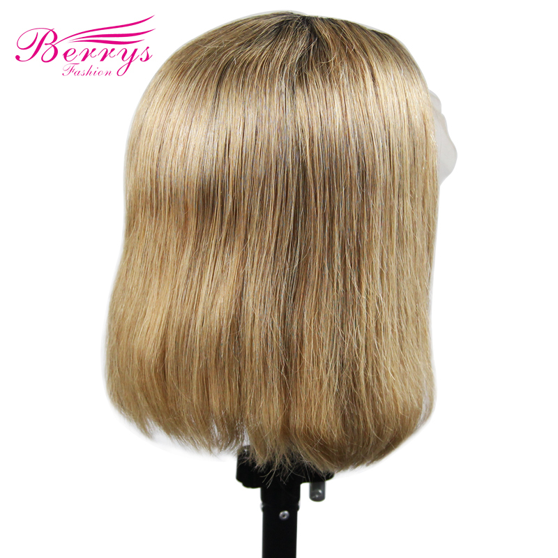 Bob Wig  For 1b/#27 Short Lace Human Hair Wigs For Women Brazilian Straight Remy Human Hair No Smell Lace Front Human Hair Wig 12inch