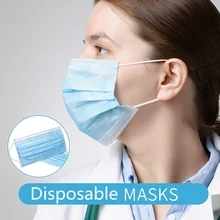 IN STOCK Profession anti virus medical face Mask Pre sale 50Pcs One time MASK PM2.5 Disposable Elastic Mouth Soft Breathable Face Mask