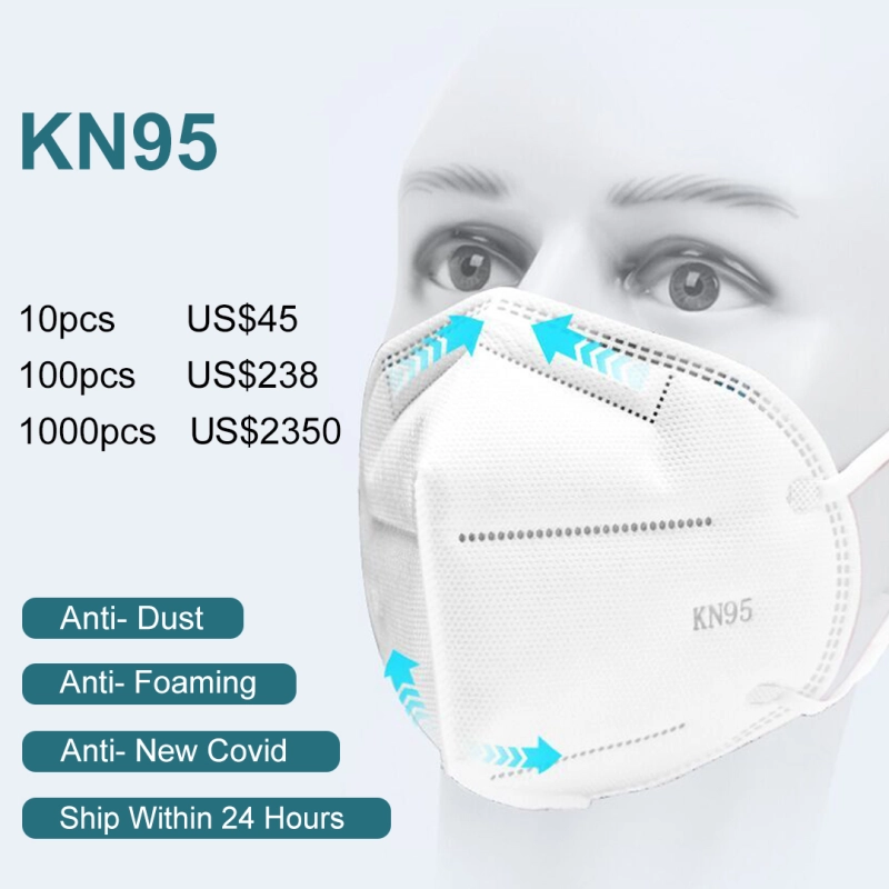 Fast Shipping wholesale KN95 N95 antivirus Disposable Earloop Face Mouth Masks 3 Layer Anti-Dust FFP3 Mondkap