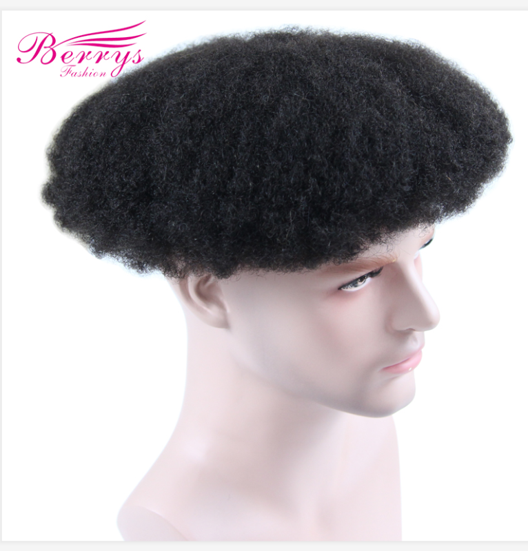 Men Toupee Human Hair Wig Afro Curl for Black Man with Lace Front Swiss Lace System Virgin Hair