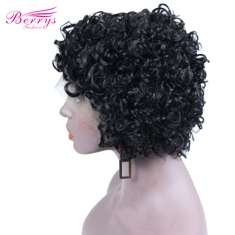 Berrys Fashion Hair Curly Hair Lace Pixie Cut Wigs 100% Human Hair  Frontal Lace Wig