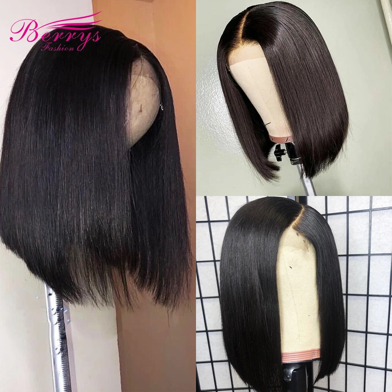 13x6 Bob Lace Front Bob Wig Transparent For Black Women Natural Color And Blonde Color Berrys Fashion