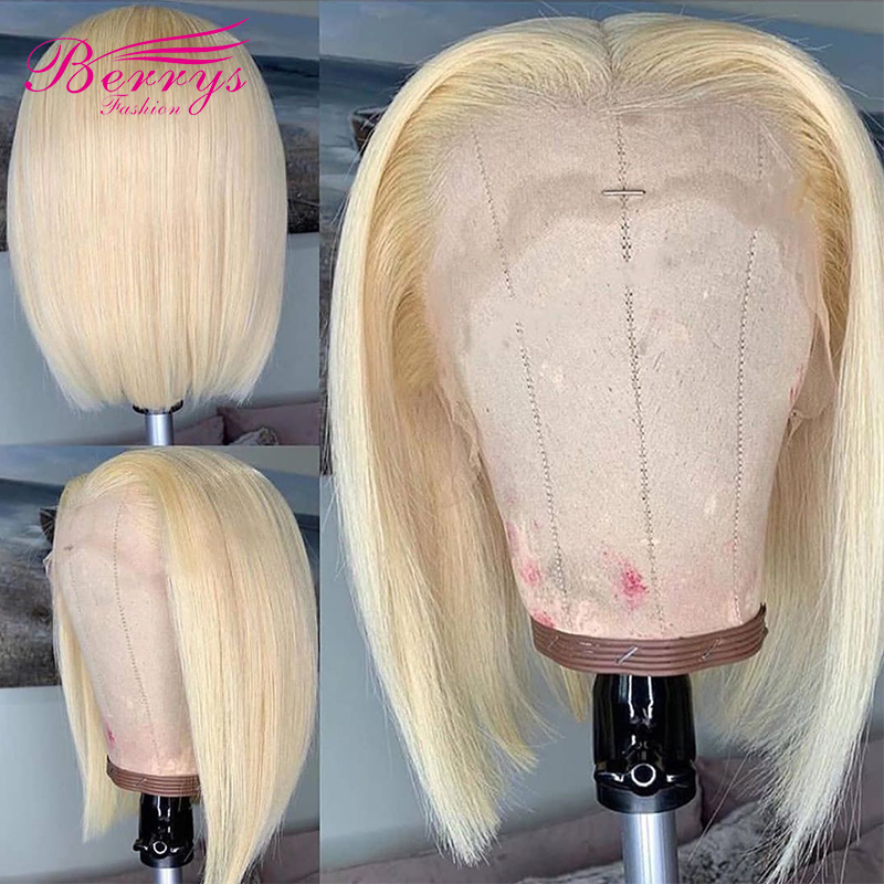 13x6 Bob Lace Front Bob Wig Transparent For Black Women Natural Color And Blonde Color Berrys Fashion