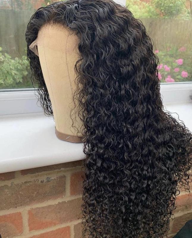 Deep Curly Human Hair Wigs Pre Plucked With Baby Hair 13*4 Lace Front Human Hair Wigs For Black Women Pre Plucked Transparent Lace