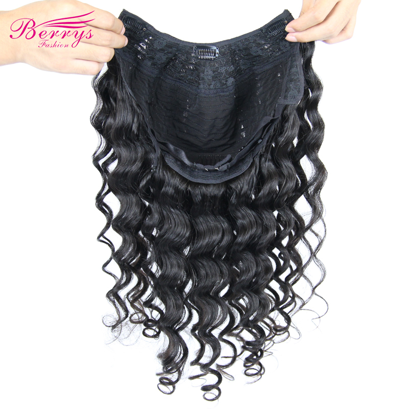 U Part Wigs Loose body Wave Brazilian Virgin Hair  Unprocessed 100% Virgin Human Hair Extensions Berrys Fashion