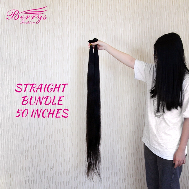 Top Quality Virgin Hair Bundles  100% Hunman Hair in 40-50inch Yellow Band Straight Hair
