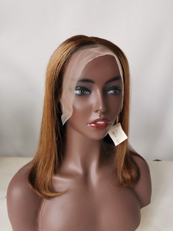 100% Hunman Virgin Hair Transparent Lace 4/#27 Highlight Bob Wigs Dyeing From 613 Berrrys Fashion