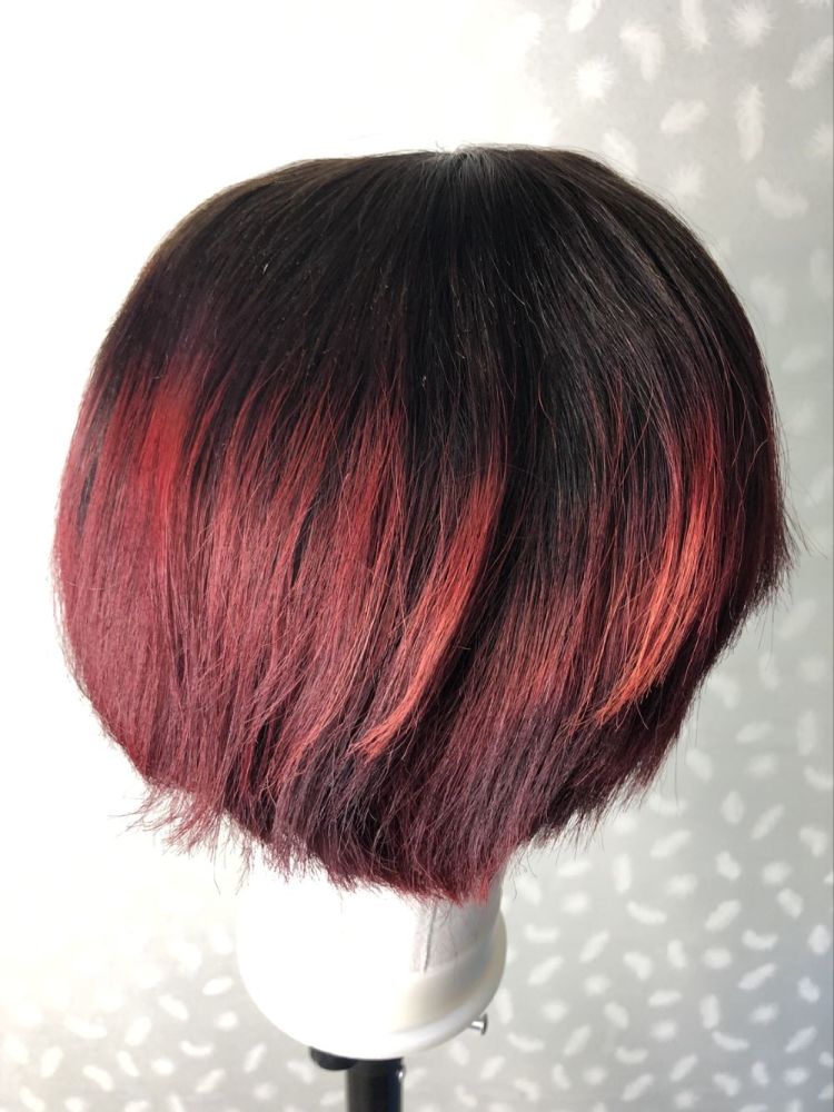 New Arrival Popular #4/99j colorful Wig 4x4 lace closure bob wigs in straight hair