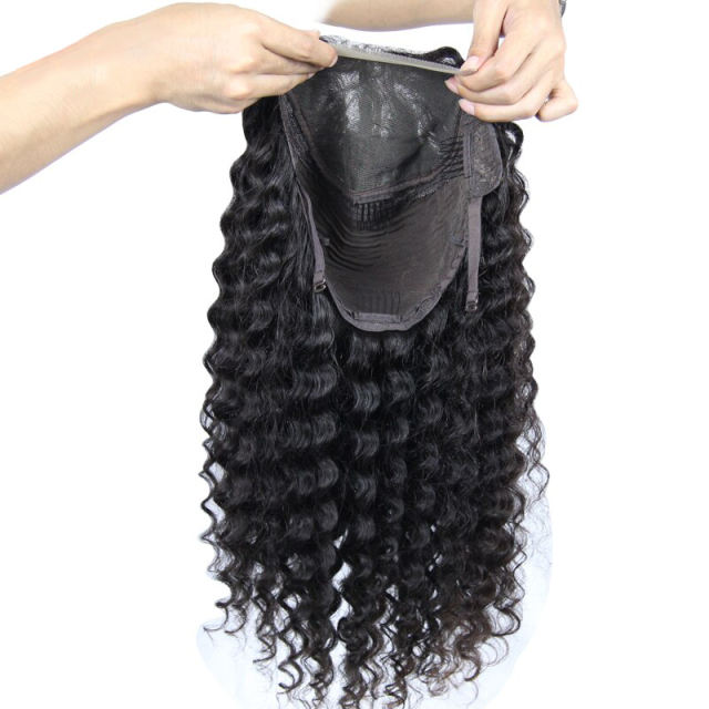 100% Virgin Hair 4*4  5*5 Lace Closure Wig deep wave  For Women Black Color Brazilian 150% Density Customized Lace closure Wigs Berrys Fashion