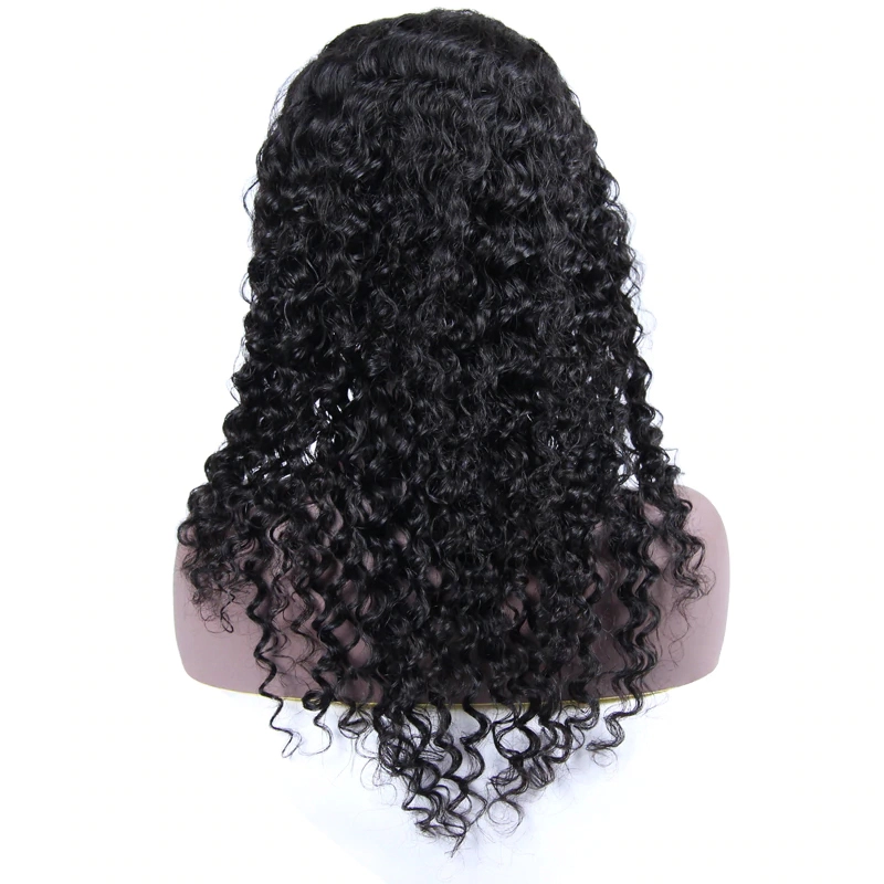 Deep Curly Human Hair Wigs Pre Plucked With Baby Hair 13*4 Lace Front Human Hair Wigs For Black Women Pre Plucked Transparent Lace