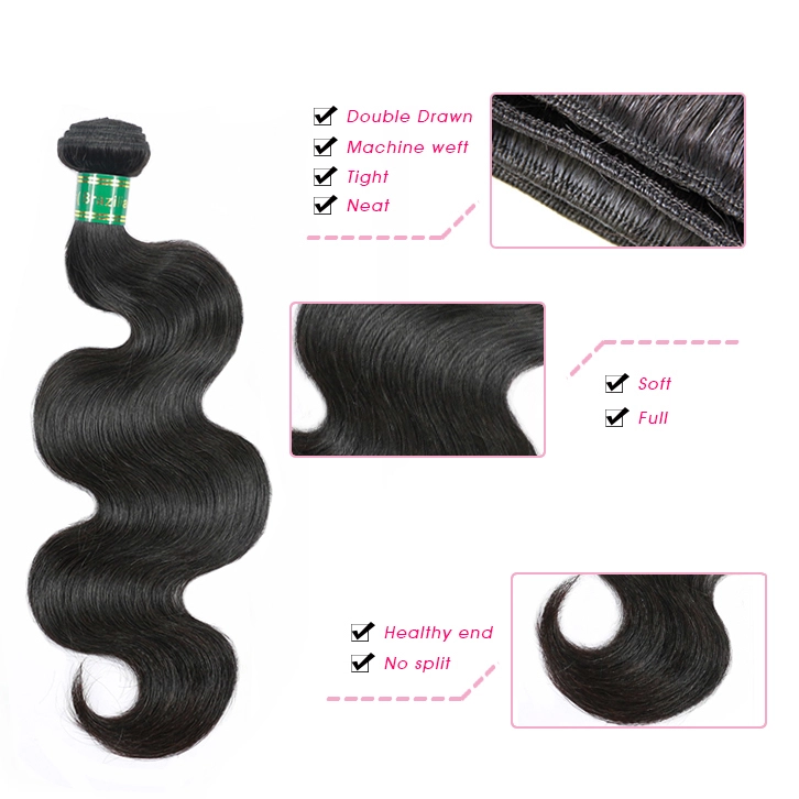 Hot Selling Brazilian Body Wave Human Hair + Lace Frontal 13*6 Virgin Hair Body Wave 3pcs with 1pc Top Lace Frontal Unprocessed Berrys Hair Products