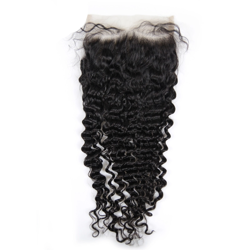 7*7" Lace Closure Deep Wave Brazilian Virgin Hair Free Part Prepluncked Closure Unprocessed Human Hair Extensions Berrys Fashion