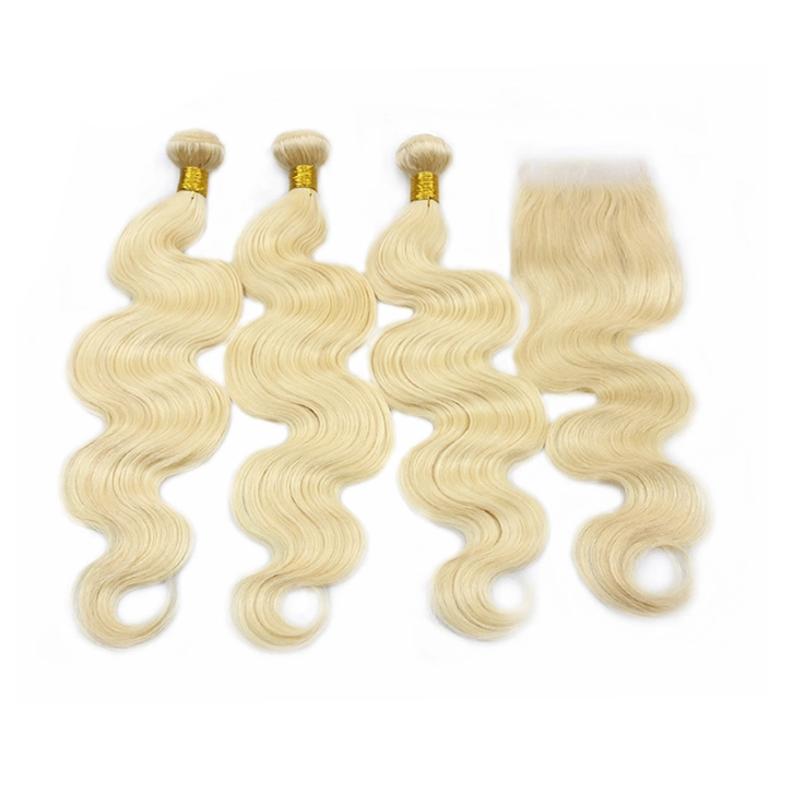 Berrys Fashion Hair 3pcs Brazilian Body Wave Blonde #613 with 1pc Lace Closure Virgin Human Hair Unprocessed Hair Products