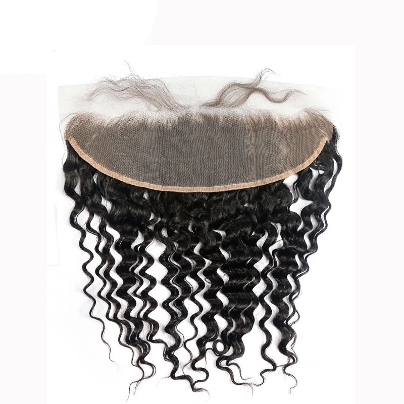 Berrys Fashion Hair Deep Wave 2 Bundles + 1 Frontal,100% Virgin Human Virgin Hair with Bleacked Knots,No Tangle No Shedding