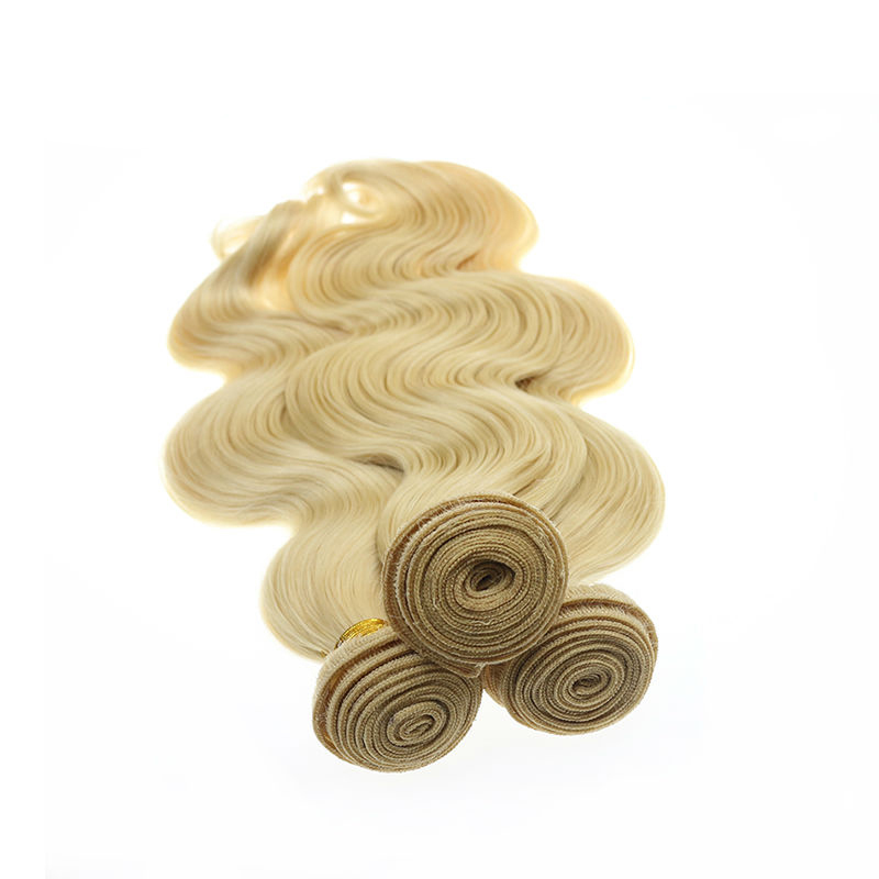 Body Wave 613 Hair weave 3PC Yellow Band 100% Human Virgin Hair Bundles 100g #613 Color 10-30" Berrys Fashion Virgin Hair Extensions