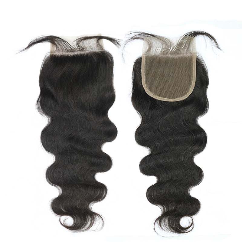 3 Bundles Body Wave Brazilian Raw Hair With Closure Unprocessed Raw Hair with 4x4 Lace Closure