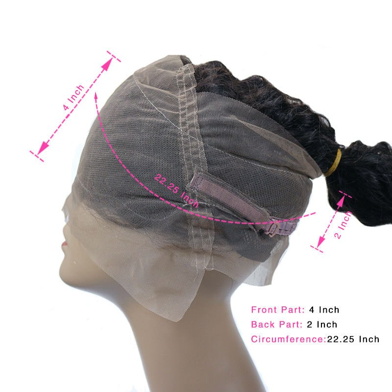 360 Loose Wave Lace Frontal 22x4" Pre Plucked with Adjust Strand Elastic Band Bleached Knots Hair Frontal Berrys Fashion