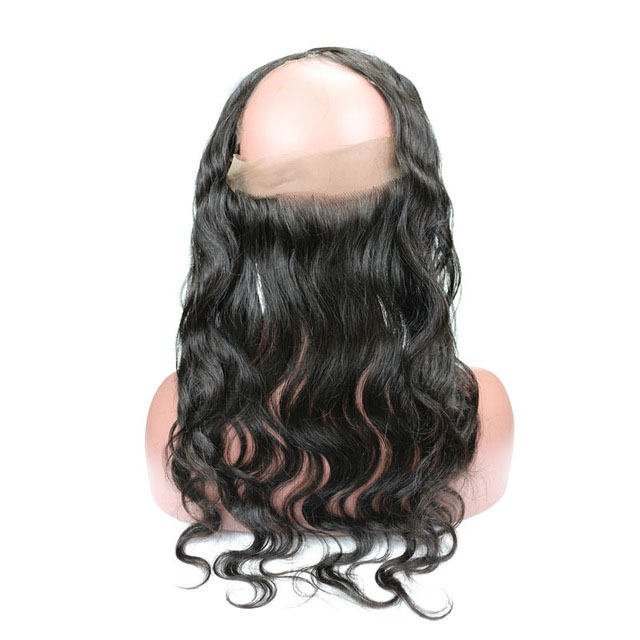360 Body Wave Lace Frontal 22*4" Pre Plucked with Adjust Strand Elastic Band Bleached Knots Virgin Hair Frontal Berrys Fashion