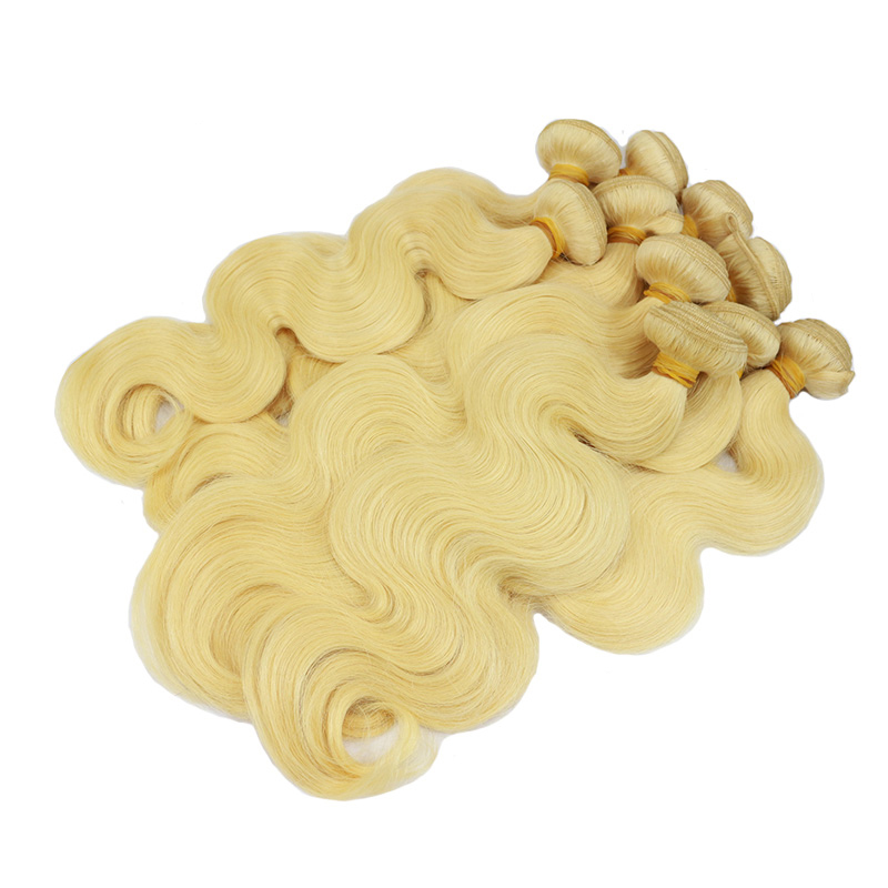 Body Wave 613 Hair weave 3PC Yellow Band 100% Human Virgin Hair Bundles 100g #613 Color 10-30&quot; Berrys Fashion Virgin Hair Extensions