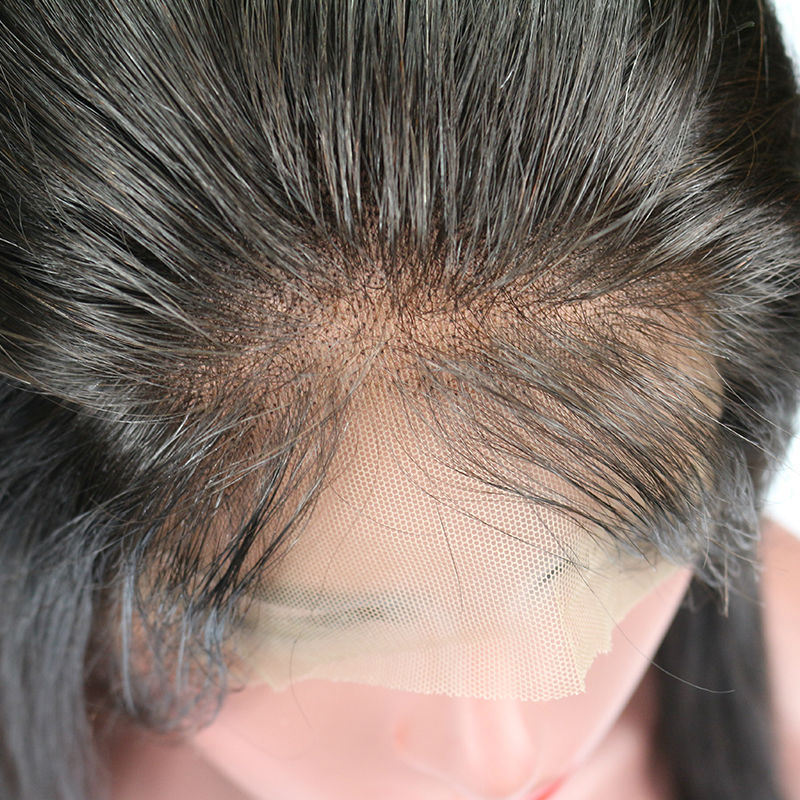 360 Straight Lace Frontal 22*4" Pre Plucked with Adjust Strand Elastic Band Bleached Knots Virgin Hair Frontal Berrys Fashion