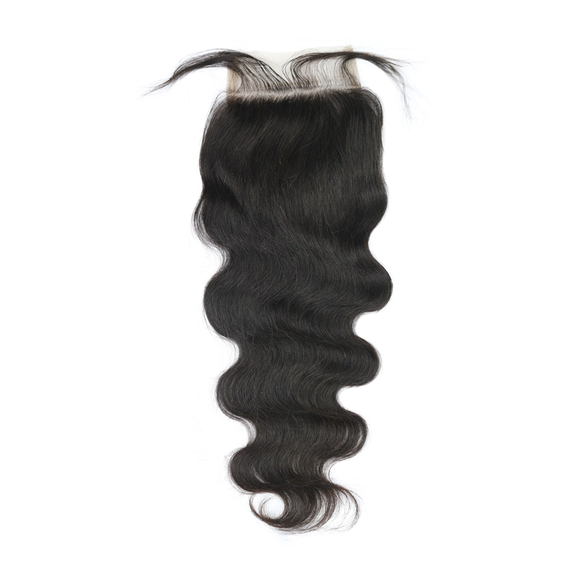 3 Bundles Body Wave Brazilian Raw Hair With Closure Unprocessed Raw Hair with 4x4 Lace Closure