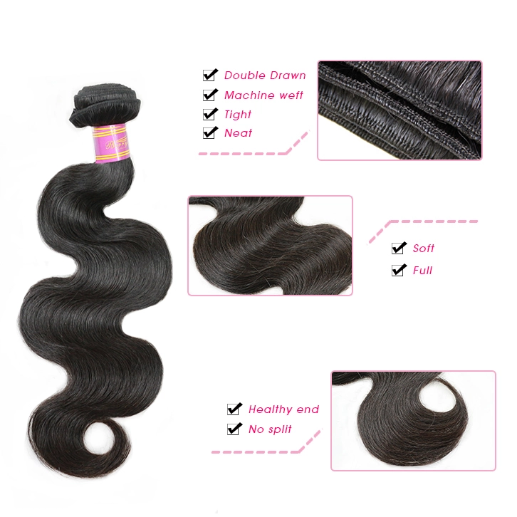 Body Wave Hair 1pc Natural Color 100% Unprocessed Virgin Human Hair 10-30inch Berrys Fashion Peruvian Raw Hair