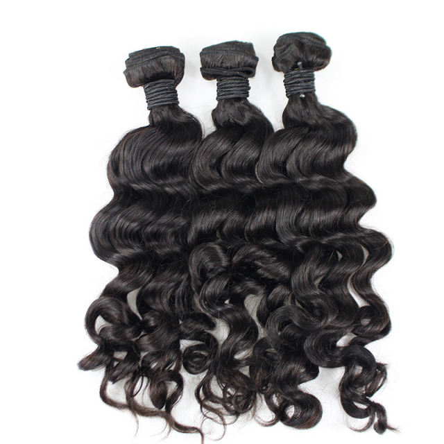 Berrys Fashion  Loose Wave Hair 3 Bundles & 1 Frontal 100% Remy Human Hair with Afforable Price