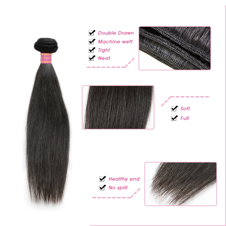 Peruvian 100% Unprocessed Raw Hair Straight 3 Bundles Raw Human Hair Berrys Fashion Hair