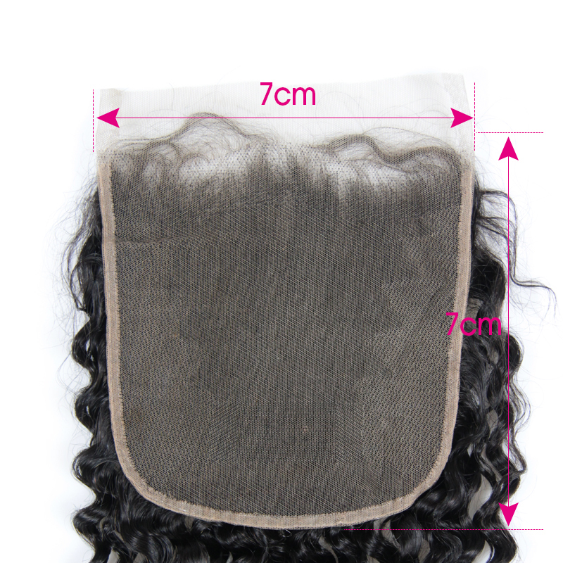 7*7" Lace Closure Deep Wave Brazilian Virgin Hair Free Part Prepluncked Closure Unprocessed Human Hair Extensions Berrys Fashion