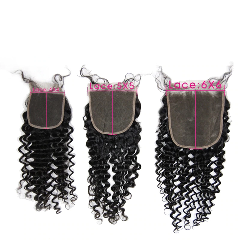 New Arrival Lace closure 6* 6 Brazilian Deep Wave 100% Human hair 10-20 Natural Hairline Berrys Fashion