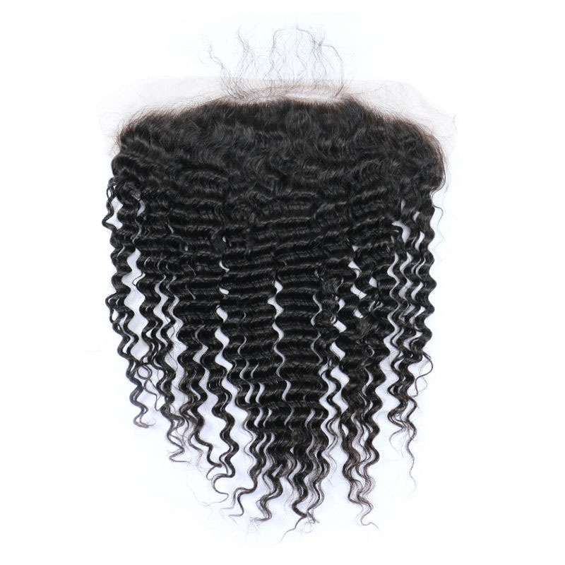 Beautiful Queen Hair 13*6 Deep Curly HD Lace Frontal Human Hair Lace Frontal Bleached Knots Berrys Fashion