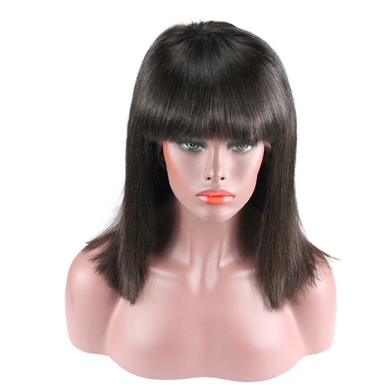 100% Virgin Human Hair Glueless Full Lace Wig Straight 150% Density Berrys Fashion