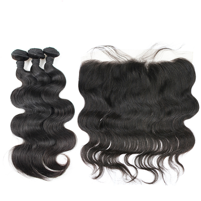 Body Wave 3 Bundles & 1 Frontal Top Quality Virgin Human Hair Berrys Fashion Hair
