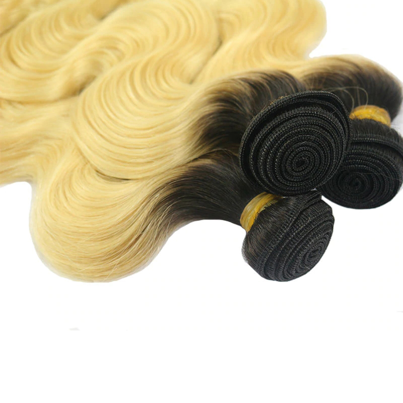 Yellow Band Top Quality 1B/613 Straight &amp; Body Wave Hair 100% Human Virgin Hair